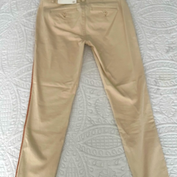 Brand new khaki colored ankle chinos with red detailing - Picture 2 of 2